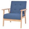 Křeslo modré textil 244654