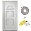 Vchodové dveře bílé 98 x 208 cm PVC 3187919