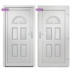 Vchodové dveře bílé 98 x 208 cm PVC 3187919