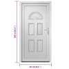 Vchodové dveře bílé 98 x 208 cm PVC 3187919