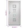 Vchodové dveře bílé 108 x 200 cm PVC 3187841