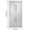 Vchodové dveře bílé 98 x 208 cm PVC 3187888