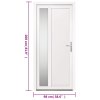 Vchodové dveře bílé 98 x 208 cm PVC 3157098