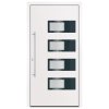 Vchodové dveře bílé 100 x 200 cm hliník a PVC 3157065