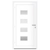 Vchodové dveře bílé 100 x 200 cm hliník a PVC 3157065