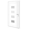 Vchodové dveře bílé 100 x 200 cm hliník a PVC 3157065