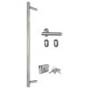 Vchodové dveře bílé 100 x 200 cm hliník a PVC 3157065