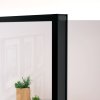 Interiérové dveře černé 76x201,5 cm tvrzené sklo a hliník úzké 153662