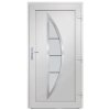 Vchodové dveře bílé 108 x 208 cm PVC 3187872