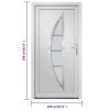 Vchodové dveře bílé 108 x 208 cm PVC 3187872