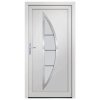 Vchodové dveře bílé 108 x 208 cm PVC 3187866