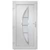Vchodové dveře bílé 108 x 208 cm PVC 3187866