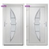 Vchodové dveře bílé 108 x 208 cm PVC 3187866