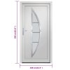 Vchodové dveře bílé 108 x 208 cm PVC 3187866