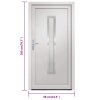 Vchodové dveře bílé 88 x 200 cm PVC 3187885