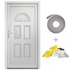 Vchodové dveře bílé 110 x 210 cm PVC 3187914