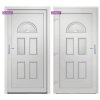 Vchodové dveře bílé 110 x 210 cm PVC 3187914