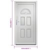 Vchodové dveře bílé 110 x 210 cm PVC 3187914