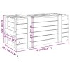 Úložný box bílý 91 x 40,5 x 42 cm masivní borové dřevo 824999