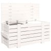 Úložný box bílý 91 x 40,5 x 42 cm masivní borové dřevo 824999