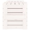 Úložný box bílý 91 x 40,5 x 42 cm masivní borové dřevo 824999