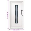 Vchodové dveře bílé 108 x 208 cm PVC 3157083