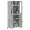 Skříň highboard betonově šedá 69,5x34x180 cm kompozitní dřevo 3198213