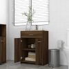 Koupelnová skříňka hnědý dub 60 x 33 x 80 cm kompozitní dřevo 815665