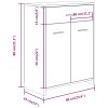 Koupelnová skříňka hnědý dub 60 x 33 x 80 cm kompozitní dřevo 815665
