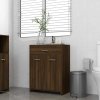 Koupelnová skříňka hnědý dub 60 x 33 x 80 cm kompozitní dřevo 815665