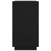 Příborník černý 80 x 34 x 75 cm kompozitní dřevo 819885
