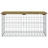 Zahradní lavice gabionový design 83 x 44 x 42 cm borové dřevo 834358