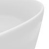 Luxusní umyvadlo kulaté matné bílé 40 x 15 cm keramické 147009