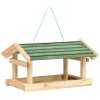 Krmítko pro ptáky masivní dřevo 35 x 29,5 x 21 cm 314819