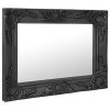 Nástěnné zrcadlo barokní styl 50 x 40 cm černé 320311