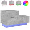 Noční stolek s LED osvětlením betonově šedý 70 x 36 x 40,5 cm 836780