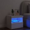 Noční stolek s LED osvětlením bílý 50 x 40 x 45 cm 836763