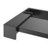 Zástěna do průchozí sprchy s policí černá 80x195 cm ESG/hliník 3185443