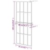 Zástěna do průchozí sprchy s policí černá 80x195 cm ESG/hliník 3185443