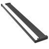 Zástěna do průchozí sprchy s policí černá 80x195 cm ESG/hliník 3185443