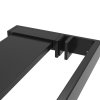 Zástěna do průchozí sprchy s policí černá 80x195 cm ESG/hliník 3185443