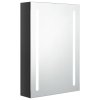 LED koupelnová skříňka se zrcadlem zářivě černá 50 x 13 x 70 cm 326496