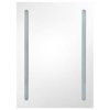 LED koupelnová skříňka se zrcadlem zářivě černá 50 x 13 x 70 cm 326496