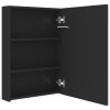 LED koupelnová skříňka se zrcadlem zářivě černá 50 x 13 x 70 cm 326496
