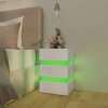 Noční stolek s LED bílý 45 x 35 x 67 cm kompozitní dřevo 326840