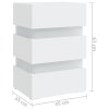 Noční stolek s LED bílý 45 x 35 x 67 cm kompozitní dřevo 326840