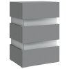 Noční stolek s LED šedý 45 x 35 x 67 cm kompozitní dřevo 326842