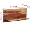 Nástěnné police 2 ks 58 x 26 x 20 cm masivní akáciové dřevo 247930