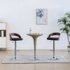Barové židle 2 ks tmavě šedé textil a ohýbané dřevo 283146