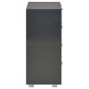 Příborník černý s vysokým leskem 60x35x80 cm kompozitní dřevo 283713